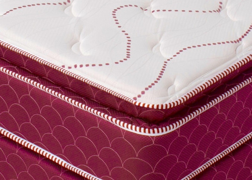 Colchon Camissima Matrimonial - Fucsia Y Blanco Këssa Mueble