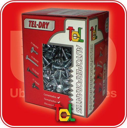 Tornillo Autoperforante Tel T1 Aguja 6 X 3/8 Zinc Pack X 1000 Ubi