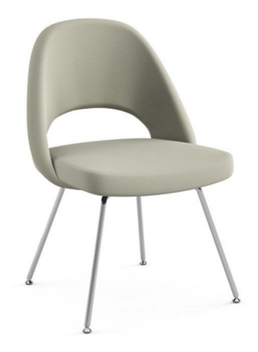 Silla Saarinen Sin Brazos 4 Patas Cromadas Tapizada