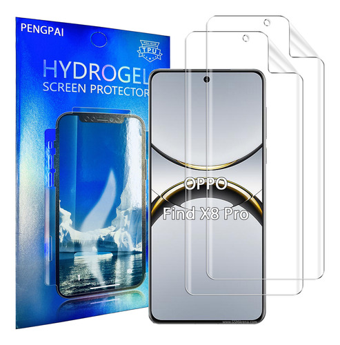 USDILU 2x Mica Hidrogel Protector Pantalla Para Oppo Find X8 Pro Suave Hd Transparente Película Tpu Resistente A Arañazos Antihuellas Flexible Fácil Instalación Sin Burbujas