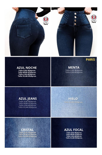 Jeans Fajero 4 Botones, Push Up Con Bolsillo (paris)