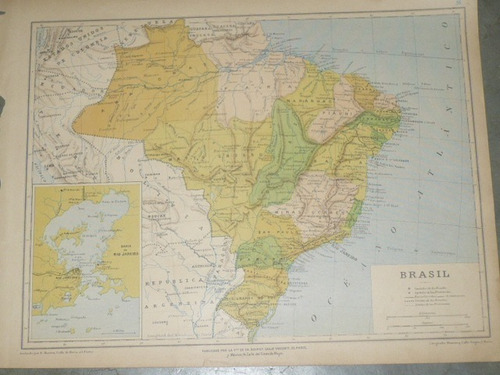 Mapa Antiguo Del Brasil