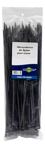 Abracadeira Nylon Brasfort Preta 4,8x400 100 Pecas  8874