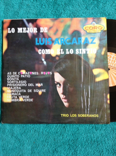 Lp Luis Alcaraz Como El Lo Sintio Trio Los Soberanos