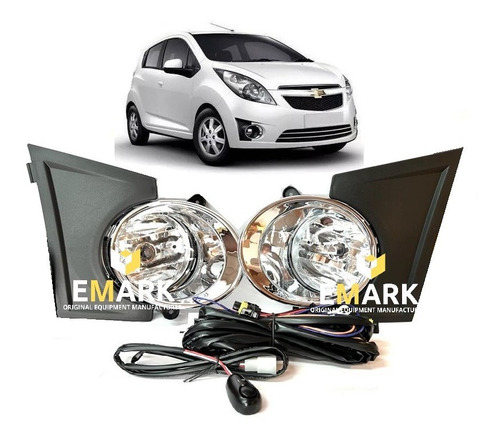 Kit Completo Neblineros Cromados Spark Gt 2010 A 2012/ Emark
