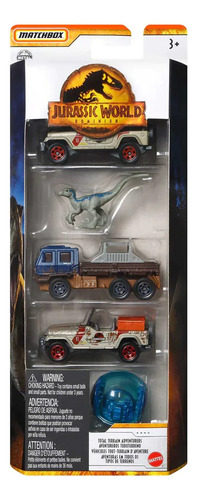 Juguete Carros Matchbox Jurassic World 5 Pack