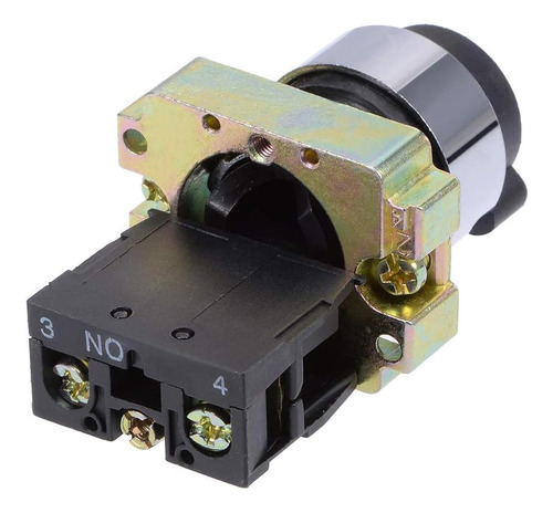 Uxcell 1pcs 22 Mm 2 Clave De Posición Interruptor De Botón