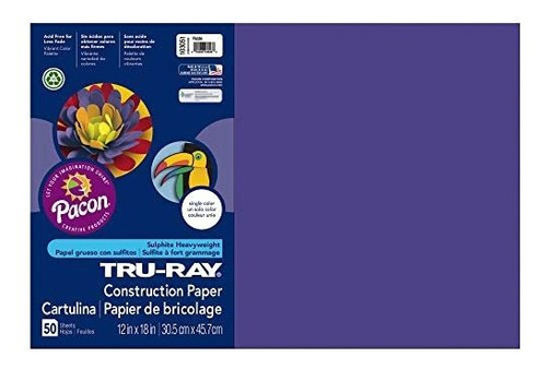 Papel Construcción Tru-ray® Púrpura, 50% Reciclado.