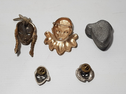 Imagen 2 de 9 de Antiguo Carnaval Pines Broches Cajita Lote X 5 Mag 58414