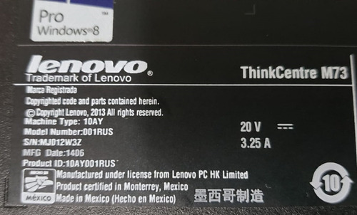 Mini Pc Lenovo Thinkcentre I3 2.9 Ghz 8gb Ram Win 10 500 Hd