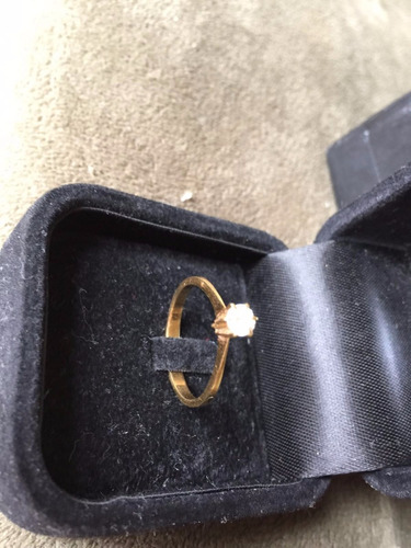 Anel Solitário Ouro 18k Com Diamante 25 Pontos
