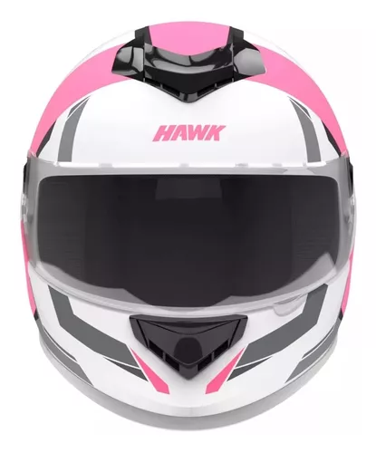 Casco Moto Edge Frankie Hexa Integral Mujer Dot Color Blanco/Rosa