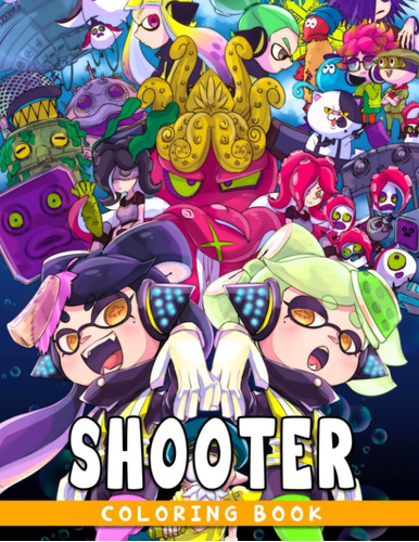 Libro: Shooter Coloring Book: Collection Of Manga Characters