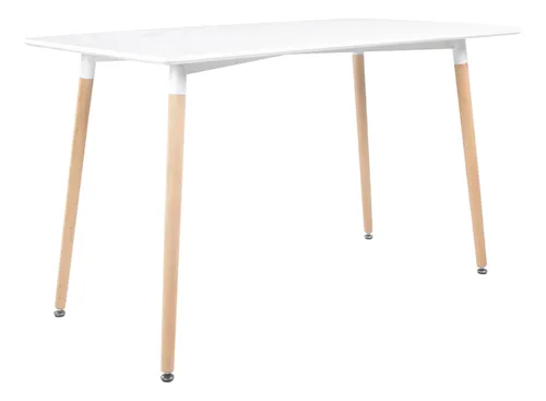Juego De Comedor Mesa Eames + 4 Sillas Estocolmo Tu Idea Blanco