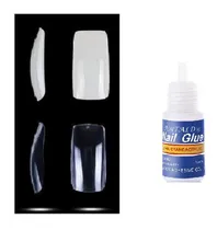 Comprar 100 Uñas Postizas Largas + 100 Medianas + 2 Pegamentos Ydnis