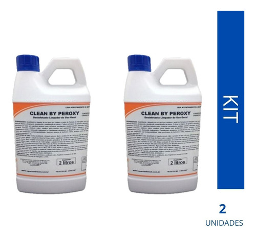 Kit C/2 Limpador Concentrado Uso Geral Clean By Peroxy 2 L