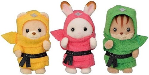 Calico Critters Baby Ninja Trio, Edición Limitada, Juego D.