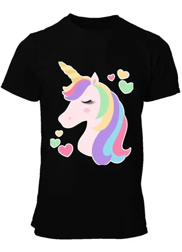 Playeras de unicornio negras deals