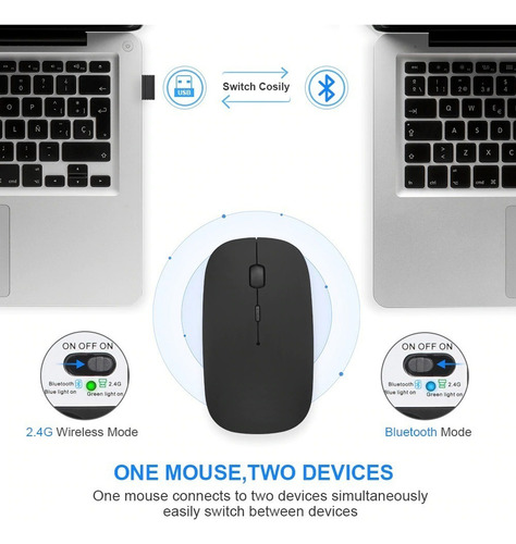 Mouse Sem Fio Bluetooth 4.0 Recarregável Ultra Silencioso