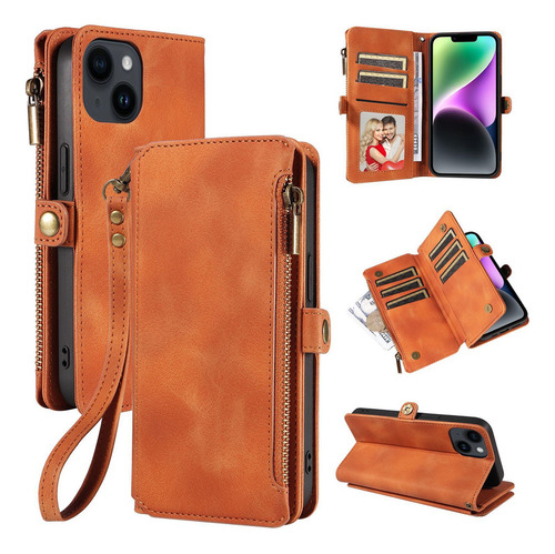Funda Cartera De Lujo 2 En 1 De Alta Calidad Para iPhone