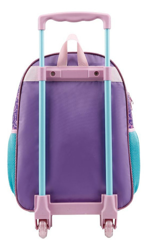 Mochila De Rodinhas Princesas Da Disney Lilás 11550 Xeryus