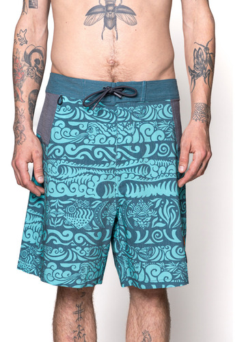 Traje De Baño Boardshort Kaya Unite Turquoise