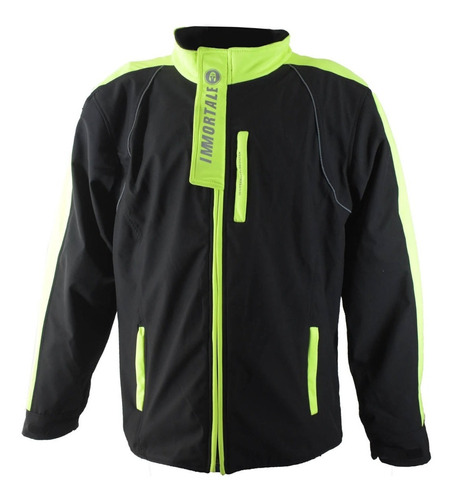 Chamarra Immortale Cardinal  Básica Negro/ Hivis Softshell