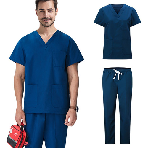 Uniforme Medico Pijama Quirurgica Hombre Conjunto Scrub