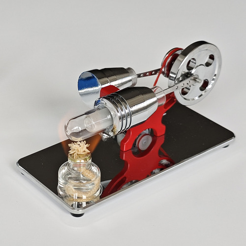 Modelo De Generador De Motor Stirling Con Led Para La Cienci