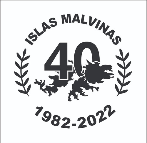 Vinilo (estilo Calco) 40 Años De Malvinas (12cm)