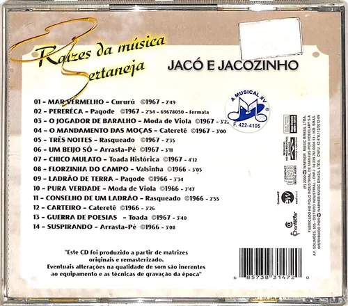 Jacó E Jacozinho - Raizes Da Música Sertaneja- Cd