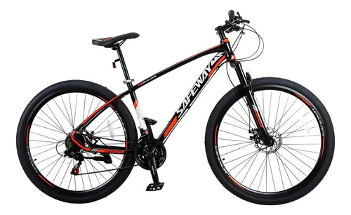 Bicicleta passeio Safeway Aluminio R29 tamanho do uadro M - preto/vermelho