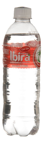 Água Mineral Ibira Com Gás 510ml Pack C/12unid