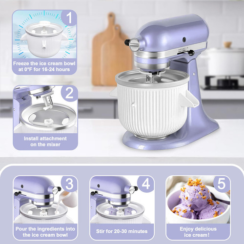 Máquina De Helados Kitchen Aid Para Batidoras 2l