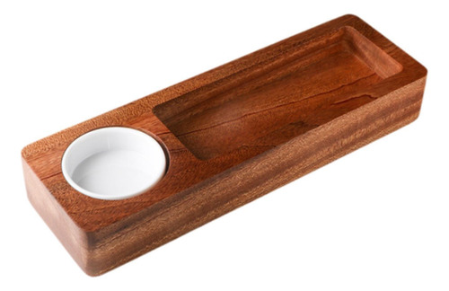 Bandeja Para Servir De Madera De Acacia, Plato Para Salsa