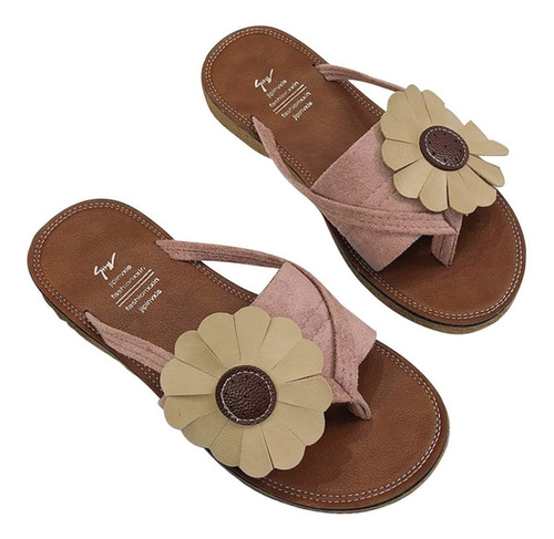 Sandals For Dama Summer Casual Soft Slid Cute Flower On