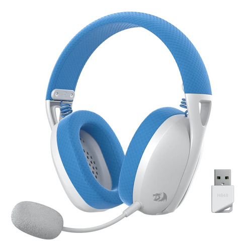 Audifonos Redragon Inalambricos Ire Pro Blanco Con Azul