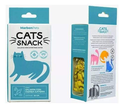 Galletas Crujientes Sabores Catsnack Para Gato 80 Gr. Snack