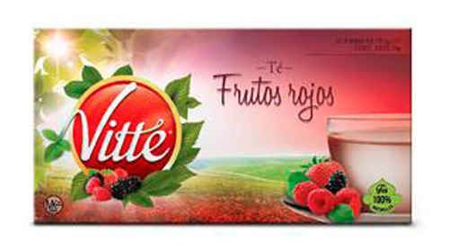 Té Vitté Frutos Rojos De 25 Sobres