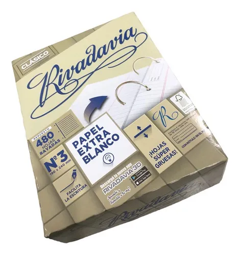 comprar Repuesto No3 Rayado 480 Hojas Rivadavia Clasico Sin Banda