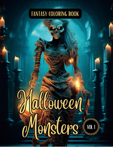 Libro: Fantasy Coloring Book Halloween Monsters Vol. 1: For 