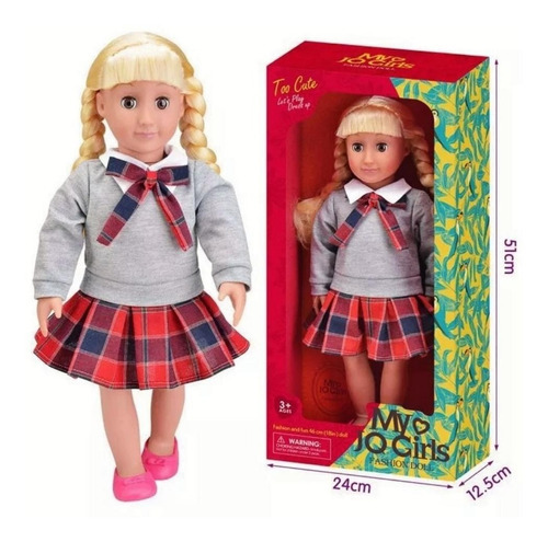 Imagen 2 de 5 de My Jq Girls Muñeca Fashion Rubia 45cm/18 PuLG American Our