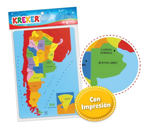 Mapa Argentina Division Politica De Goma Eva Ar1 320 Ellobo