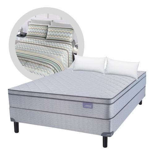 Imagen 1 de 10 de Conjunto Inducol Pravia 140x190 + 2 Almohadas + Sabanas