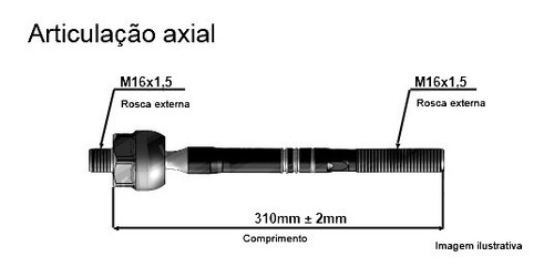 Barra Braço Axial Direção Vw Jetta / Variant 2.5 2009 2010