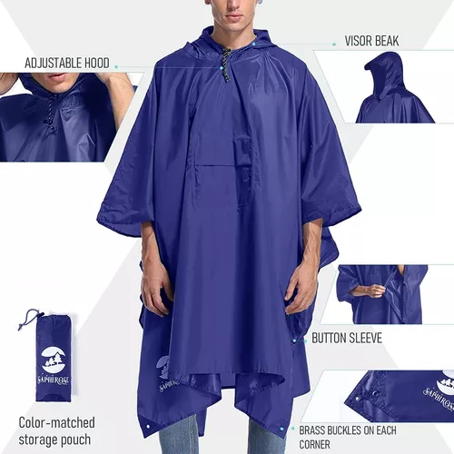  SaphiRose 1 impermeable para mujer con 1 poncho de lluvia  impermeable para niña (paquete de lunares) : Ropa, Zapatos y Joyería