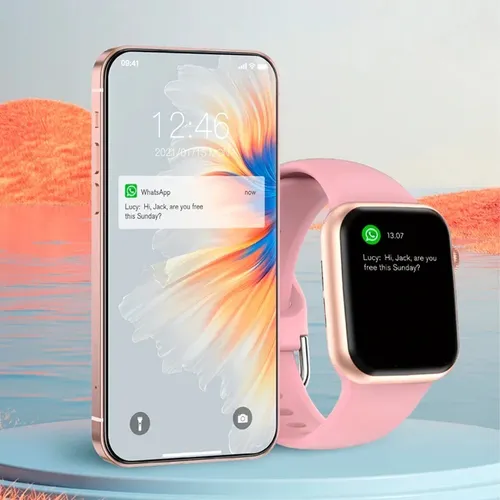 Reloj Smartwatch T900 Pro Max Serie 7 Llamadas Not Rosa