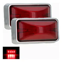 Comprar Par Plafon Mini Rectangular Lateral 4 Led Bisel Cromo Univer