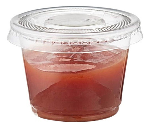 Vaso De Plástico Desechable Con Tapa, Gelatina