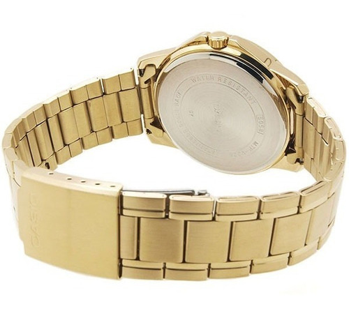 Reloj Casio Dama Ltp-v004g-9b Calendario Dorado Original
